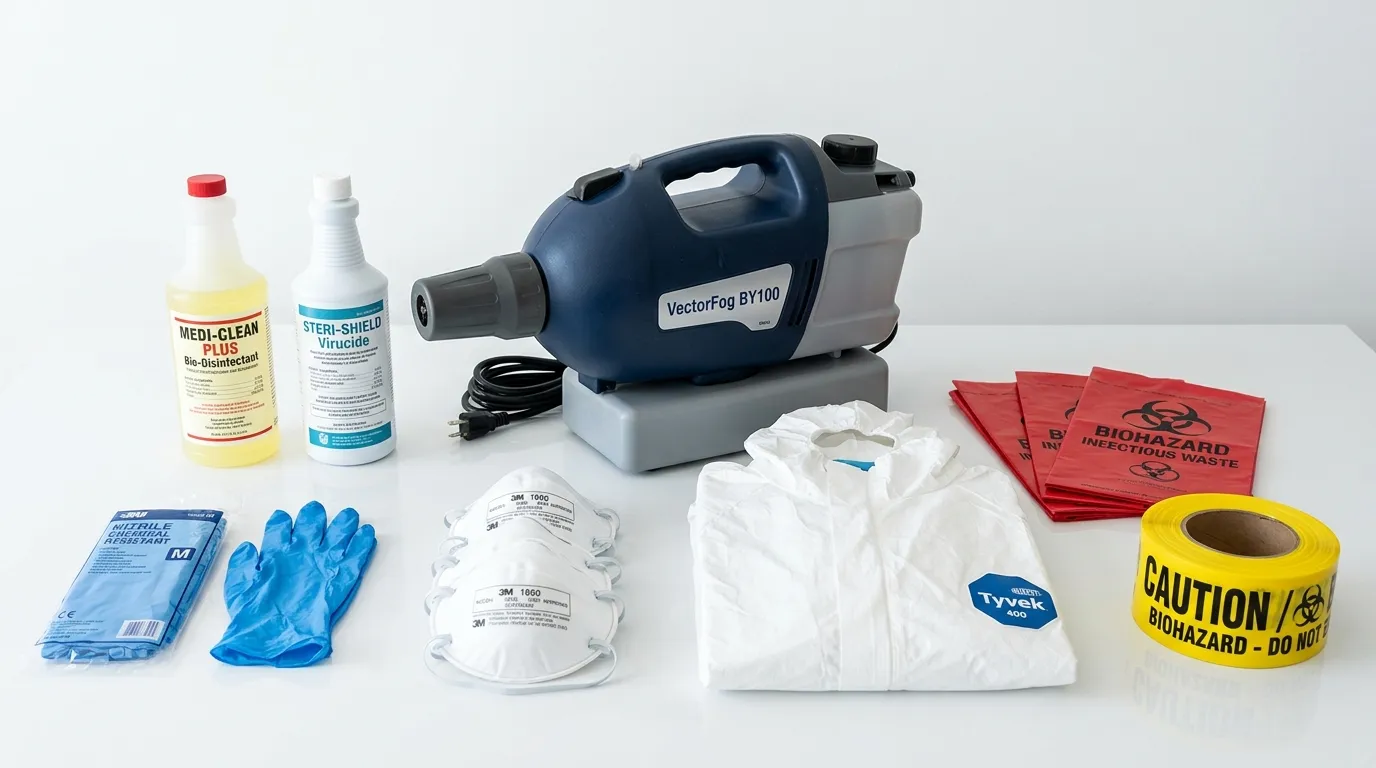 Professional biohazard remediation crew working in Fairfax